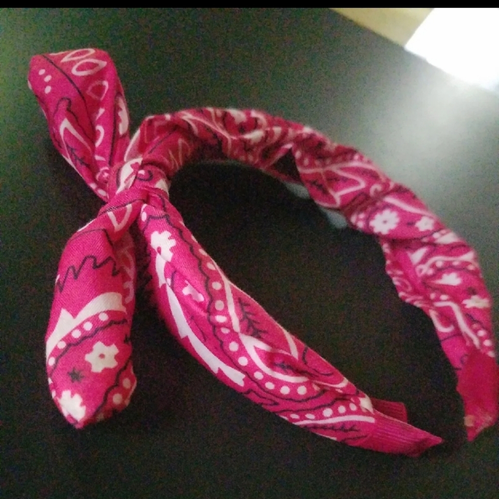 Hot Pink Bandana Headband